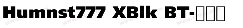 Humnst777 XBlk BT字体转换